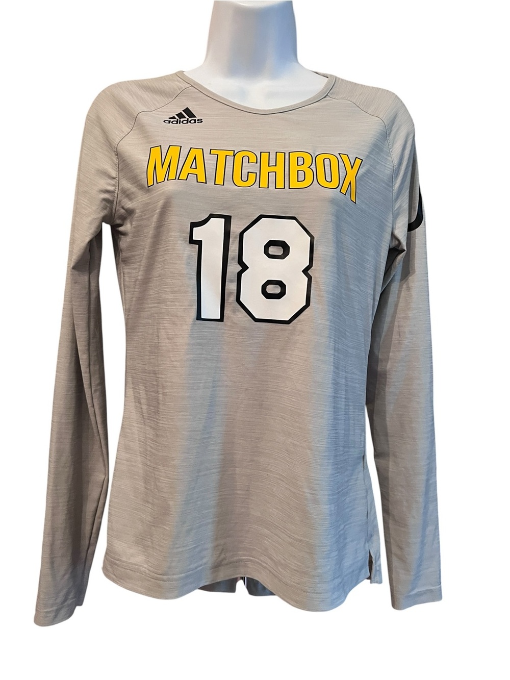 Adidas Matchbox 18 Volleyball Jersey Gray Long Sleeve Women XS Athletic